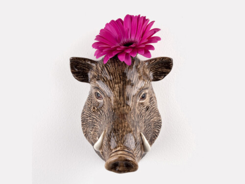 boar wall vase