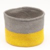 X-Small Woven Basket in Yellow & Grey