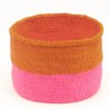 Woven Basket in Orange & Pink, X-Small