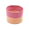 X-Small Woven Basket in Sand & Dusty Pink