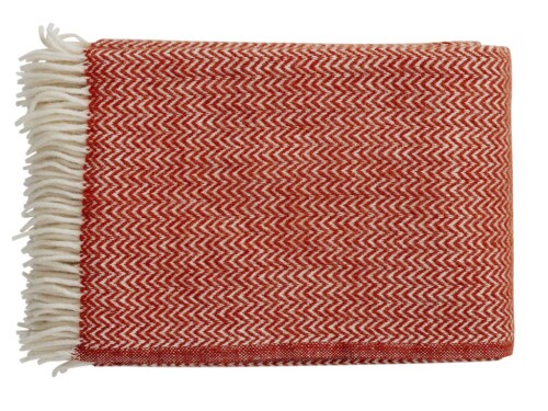 Ruby Red Chevron Throw