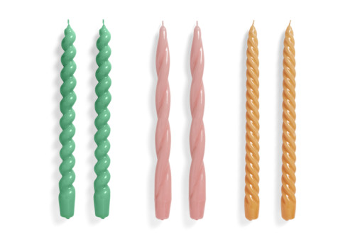 Set of 6 Twisted Candles