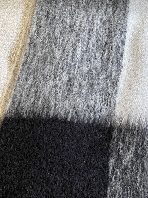 Tonal Grey Mohair Throw - Image 4