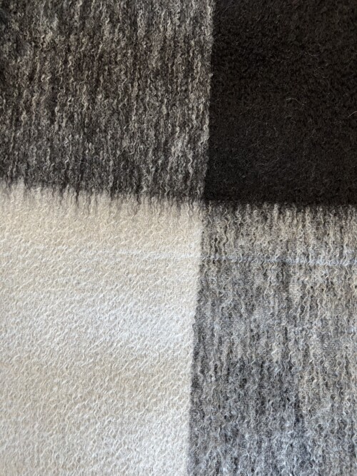 Tonal Grey Mohair Throw - Image 3