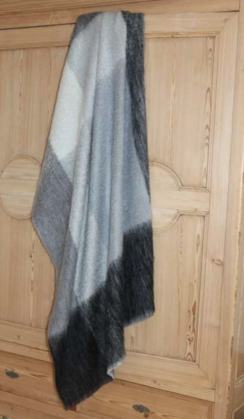 Tonal Grey Mohair Throw - Image 8